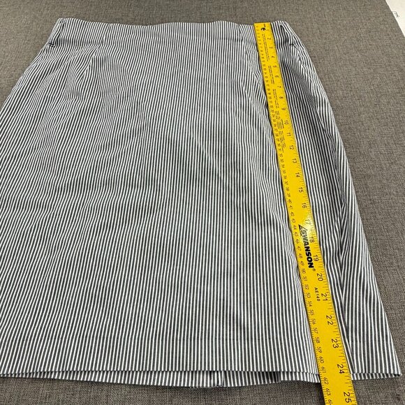 Lane Bryant Straight Pencil Skirt Striped Size 20 Cotton Blend Navy & Off White - Picture 6 of 12